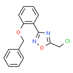 ChemSpider 2D Image | 3-[2-(Benzyloxy)phenyl]-5-(chloromethyl)-1,2,4-oxadiazole | C16H13ClN2O2