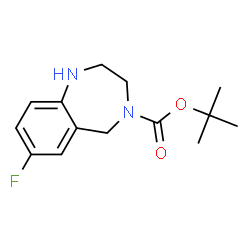 ChemSpider 2D Image | 4-Boc-7-Fluoro-2,3,4,5-tetrahydro-1H-benzo[e][1,4]diazepine | C14H19FN2O2