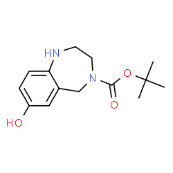 ChemSpider 2D Image | 4-Boc-7-Hydroxy-2,3,4,5-tetrahydro-1H-benzo[e][1,4]diazepine | C14H20N2O3