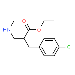 ChemSpider 2D Image | Ethyl 2-(4-chlorobenzyl)-3-(methylamino)propanoate | C13H18ClNO2