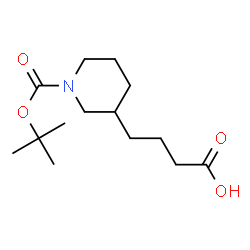 ChemSpider 2D Image | 4-(1-Boc-Piperidin-3-yl)-butyric acid | C14H25NO4