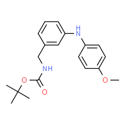 ChemSpider 2D Image | tert-Butyl {3-[(4-methoxyphenyl)amino]benzyl}carbamate | C19H24N2O3