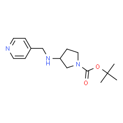 ChemSpider 2D Image | tert-Butyl 3-[(pyridin-4-ylmethyl)amino]pyrrolidine-1-carboxylate | C15H23N3O2