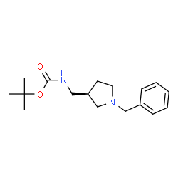 ChemSpider 2D Image | (R)-tert-Butyl ((1-benzylpyrrolidin-3-yl)methyl)carbamate | C17H26N2O2