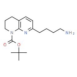ChemSpider 2D Image | 8-N-Boc-5,6,7,8-Tetrahydro-1,8-Naphthyridin-2-butylamine | C17H27N3O2