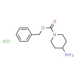 ChemSpider 2D Image | Benzyl 4-aminopiperidine-1-carboxylate hydrochloride | C13H19ClN2O2