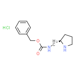 ChemSpider 2D Image | (S)-benzyl (pyrrolidin-2-ylmethyl)carbamate hydrochloride | C13H19ClN2O2