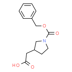 ChemSpider 2D Image | 1-N-Cbz-pyrrolidine-3-acetic acid | C14H17NO4