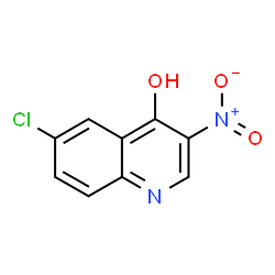 ChemSpider 2D Image | 6-Chloro-3-nitro-4-quinolinol | C9H5ClN2O3