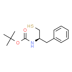 ChemSpider 2D Image | tert-Butyl [(2R)-1-phenyl-3-sulfanylpropan-2-yl]carbamate | C14H21NO2S