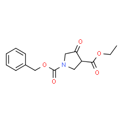 ChemSpider 2D Image | Ethyl N-Cbz-4-Oxopyrrolidine-3-carboxylate | C15H17NO5