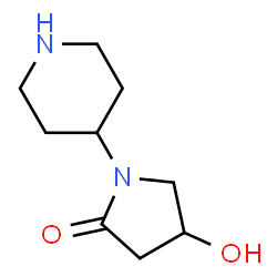 ChemSpider 2D Image | 4-Hydroxy-1-(4-piperidinyl)-2-pyrrolidinone | C9H16N2O2