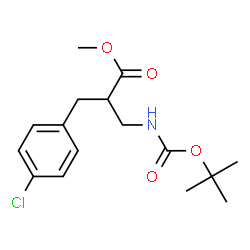 ChemSpider 2D Image | Methyl 3-[(tert-butoxycarbonyl)amino]-2-(4-chlorobenzyl)propanoate | C16H22ClNO4