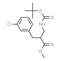 ChemSpider 2D Image | Methyl 3-[(tert-butoxycarbonyl)amino]-2-(3-chlorobenzyl)propanoate | C16H22ClNO4