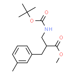 ChemSpider 2D Image | Methyl 3-[(tert-butoxycarbonyl)amino]-2-(3-methylbenzyl)propanoate | C17H25NO4