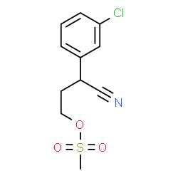 ChemSpider 2D Image | 3-(3-Chlorophenyl)-3-cyanopropyl methanesulfonate | C11H12ClNO3S
