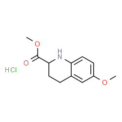 ChemSpider 2D Image | Methyl 6-methoxy-1,2,3,4-tetrahydroquinoline-2-carboxylate hydrochloride | C12H16ClNO3