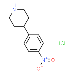 ChemSpider 2D Image | 4-(4-nitrophenyl)piperidine hydrochloride | C11H15ClN2O2