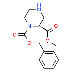 ChemSpider 2D Image | Methyl (R)-1-Cbz-Piperazine-2-carboxylate | C14H18N2O4