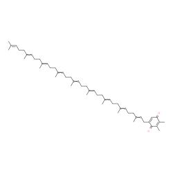 ChemSpider 2D Image | 2,3-Dimethyl-5-(3,7,11,15,19,23,27,31,35-nonamethyl-2,6,10,14,18,22,26,30,34-hexatriacontanonaen-1-yl)-1,4-benzoquinone | C53H80O2