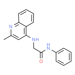 ChemSpider 2D Image | 2-(2-methylquinolin-4-ylamino)-N-phenylacetamide | C18H17N3O