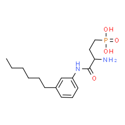 ChemSpider 2D Image | 3-amino-4-(3-hexylphenylamino)-4-oxobutylphosphonic acid | C16H27N2O4P