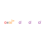 InChI=1/3ClH.O.Sb/h3*1H;;/q;;;;+3/p-3/r3ClH.OSb/c;;;1-2/h3*1H;/q;;;+3/p-3