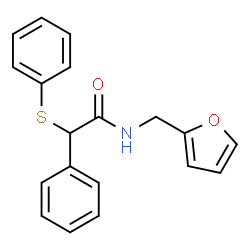 ChemSpider 2D Image | N-(2-Furylmethyl)-2-phenyl-2-(phenylsulfanyl)acetamide | C19H17NO2S