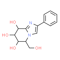 ChemSpider 2D Image | 5-(hydroxymethyl)-2-phenyl-5,6,7,8-tetrahydroimidazo(1,2-a)pyridine-6,7,8-triol | C14H16N2O4