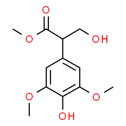 ChemSpider 2D Image | Methyl 3-hydroxy-2-(4-hydroxy-3,5-dimethoxyphenyl)propanoate | C12H16O6