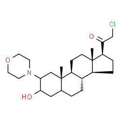 ChemSpider 2D Image | 21-Chloro-3-hydroxy-2-(4-morpholinyl)pregnan-20-one | C25H40ClNO3