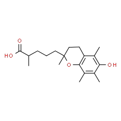 ChemSpider 2D Image | 5-(6-Hydroxy-2,5,7,8-tetramethyl-chroman-2-yl)-2-methyl-pentanoic acid | C19H28O4