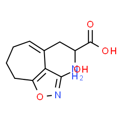 ChemSpider 2D Image | 3-(3-Oxo-3,6,7,8-tetrahydro-2H-cyclohepta[d][1,2]oxazol-4-yl)alanine | C11H14N2O4