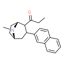 ChemSpider 2D Image | 2-propanoyl-3-(2-naphthyl)-tropane | C21H25NO