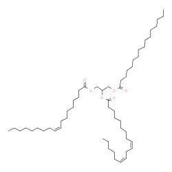 ChemSpider 2D Image | 1-oleoyl-2-linoleoyl-3-palmitoylglycerol | C55H100O6