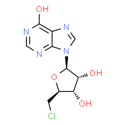 ChemSpider 2D Image | 5'-Chloro-5'-deoxyinosine | C10H11ClN4O4