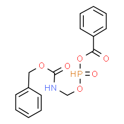 ChemSpider 2D Image | benzoyl N-(benzyloxycarbonyl)aminomethyl phosphonate | C16H16NO6P