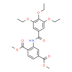 ChemSpider 2D Image | Dimethyl 2-[(3,4,5-triethoxybenzoyl)amino]terephthalate | C23H27NO8