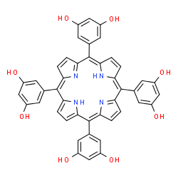 ChemSpider 2D Image | 5,10,15,20-Tetrakis(3,5-dihydroxyphenyl)porphyrin | C44H30N4O8