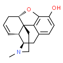 ChemSpider 2D Image | (5alpha)-17-Methyl-7,8-didehydro-4,5-epoxymorphinan-3-ol | C17H19NO2