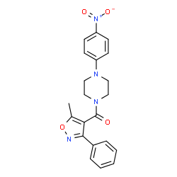 ChemSpider 2D Image | (5-Methyl-3-phenyl-1,2-oxazol-4-yl)[4-(4-nitrophenyl)-1-piperazinyl]methanone | C21H20N4O4