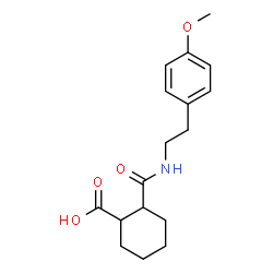 ChemSpider 2D Image | 2-{[2-(4-Methoxyphenyl)ethyl]carbamoyl}cyclohexanecarboxylic acid | C17H23NO4