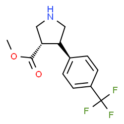 ChemSpider 2D Image | Methyl (3S,4S)-4-[4-(trifluoromethyl)phenyl]-3-pyrrolidinecarboxylate | C13H14F3NO2