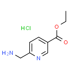 ChemSpider 2D Image | ethyl 6-(aminomethyl)nicotinate hydrochloride | C9H13ClN2O2