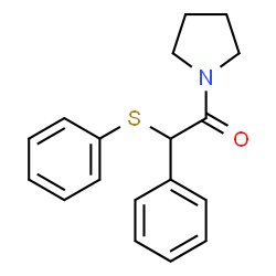 ChemSpider 2D Image | 2-Phenyl-2-phenylsulfanyl-1-pyrrolidin-1-yl-ethanone | C18H19NOS