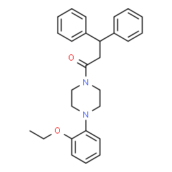 ChemSpider 2D Image | 1-[4-(2-Ethoxyphenyl)-1-piperazinyl]-3,3-diphenyl-1-propanone | C27H30N2O2
