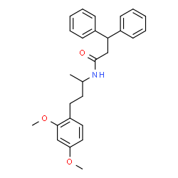 ChemSpider 2D Image | N-[4-(2,4-Dimethoxyphenyl)-2-butanyl]-3,3-diphenylpropanamide | C27H31NO3
