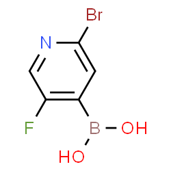 ChemSpider 2D Image | (2-Bromo-5-fluoro-4-pyridinyl)boronic acid | C5H4BBrFNO2
