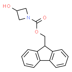 ChemSpider 2D Image | 9H-Fluoren-9-ylmethyl 3-hydroxy-1-azetidinecarboxylate | C18H17NO3