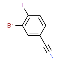ChemSpider 2D Image | 3-Bromo-4-iodobenzonitrile | C7H3BrIN